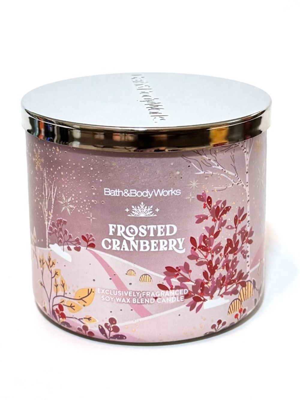 FROSTED CRANBERRY 3 Wick Candle
